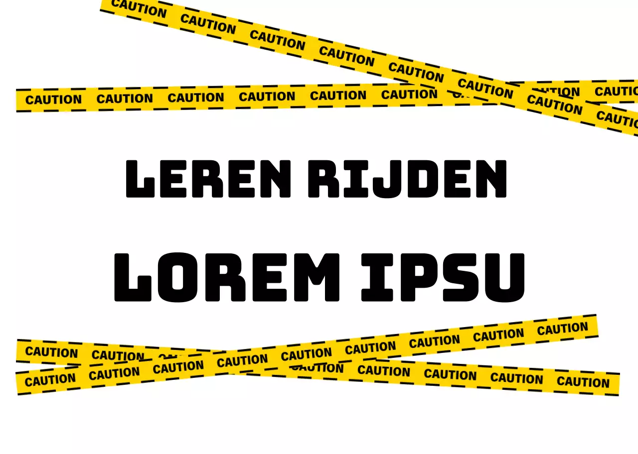 Geel Zwart Gemakkelijk te lezen rijinstructies voor beginners