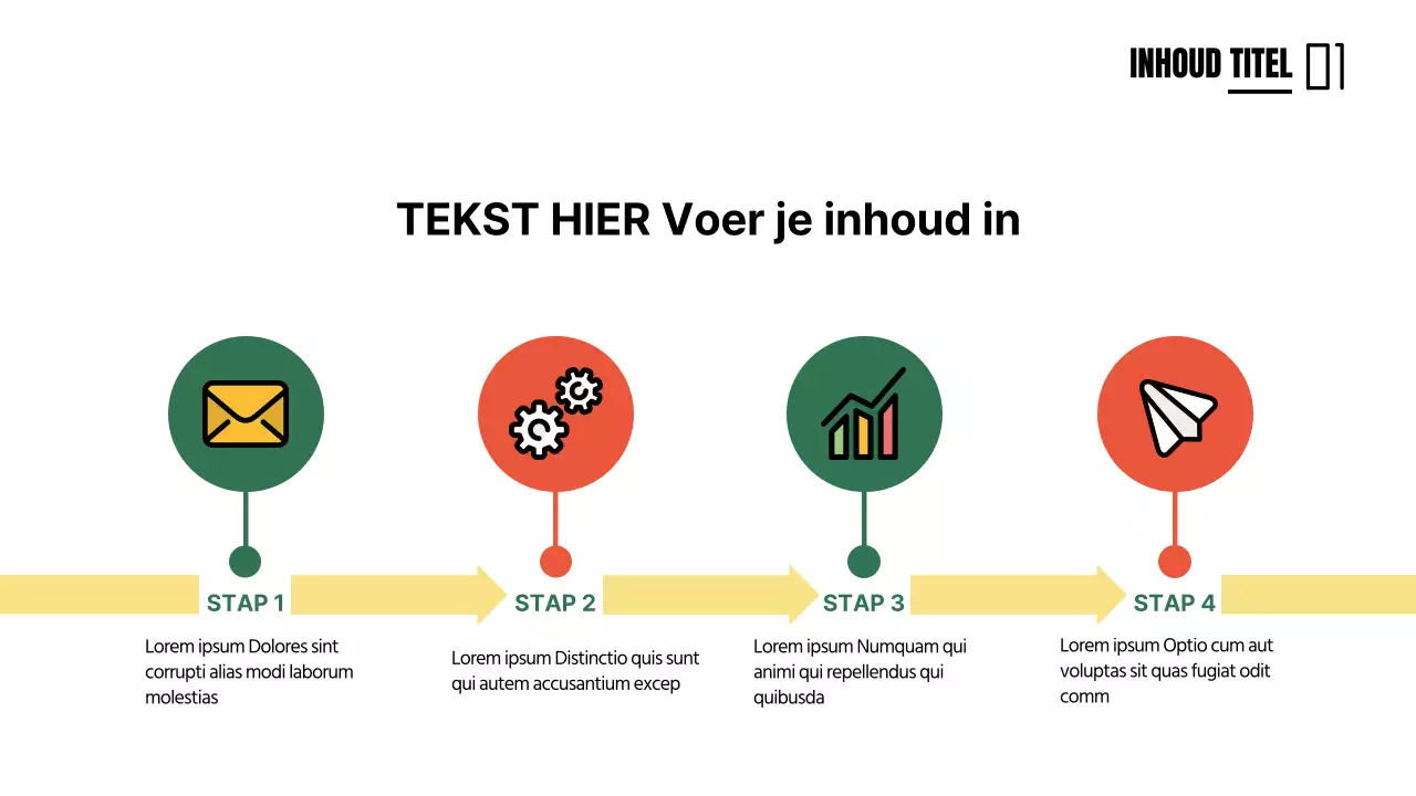 Leuke groene en oranje concept tijdlijn