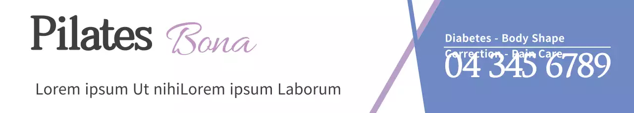 Banner de propaganda de Pilates Moderno Roxo