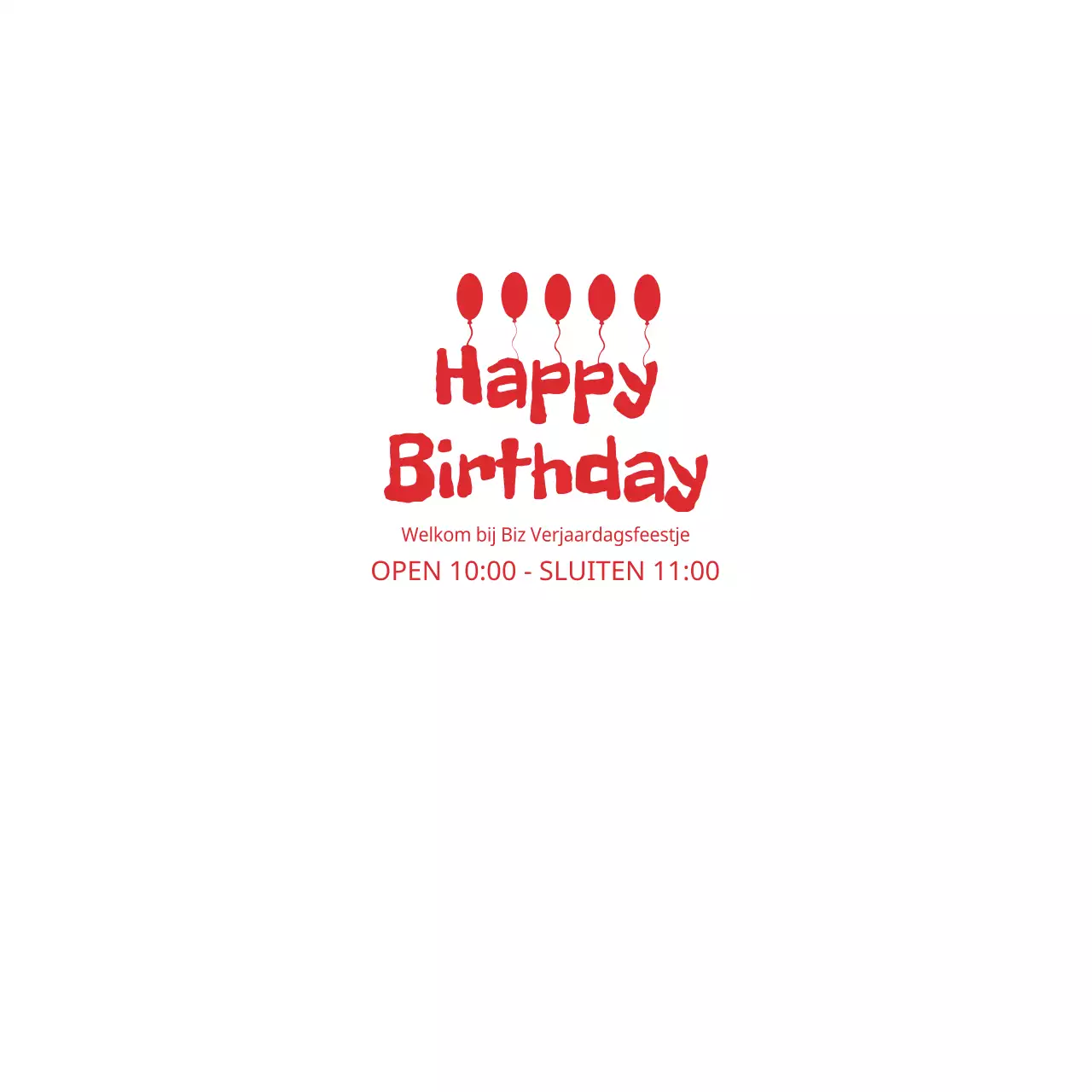 Biz Verjaardagsfeest