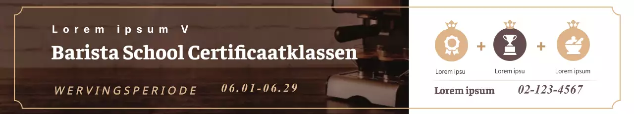 Horizontale banner/koffie