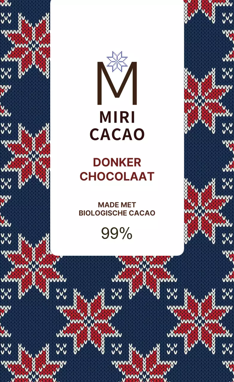 Marineblauw-rood verstuiverlabel met sneeuwvlokpatroon