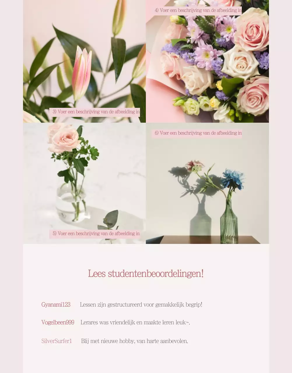 Details bloemenklas pagina