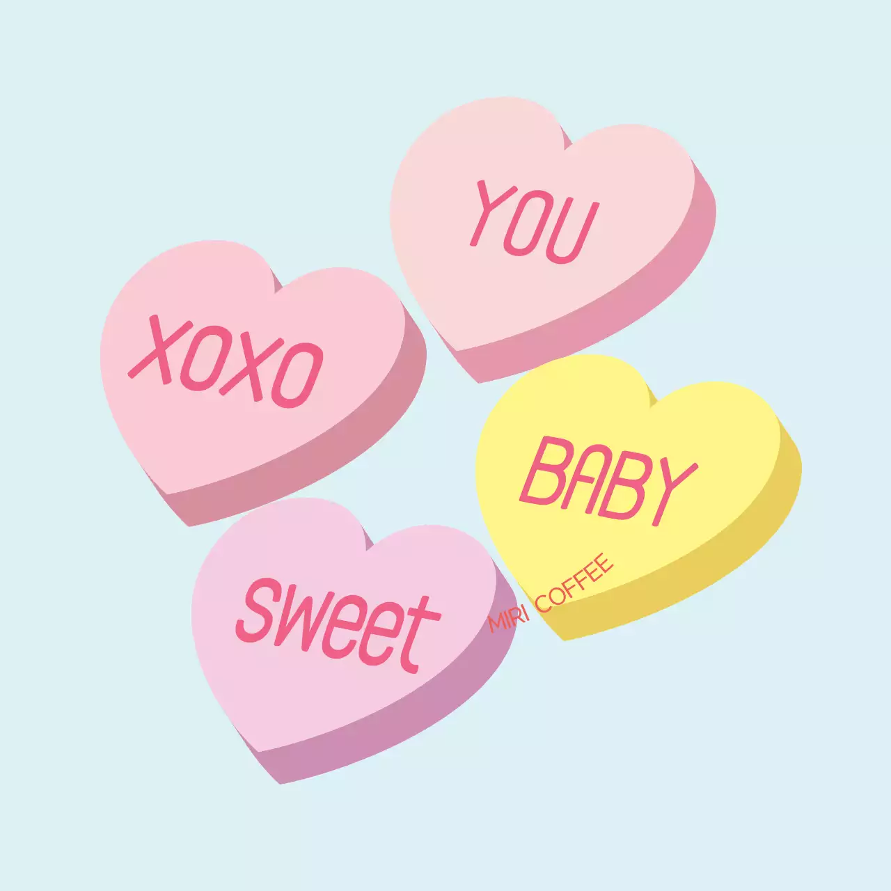 青いイラストのかわいいホワイトデーラベル