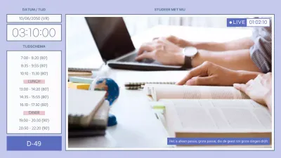 Schone studietweety YouTube Live thumbnail met mauve achtergrond