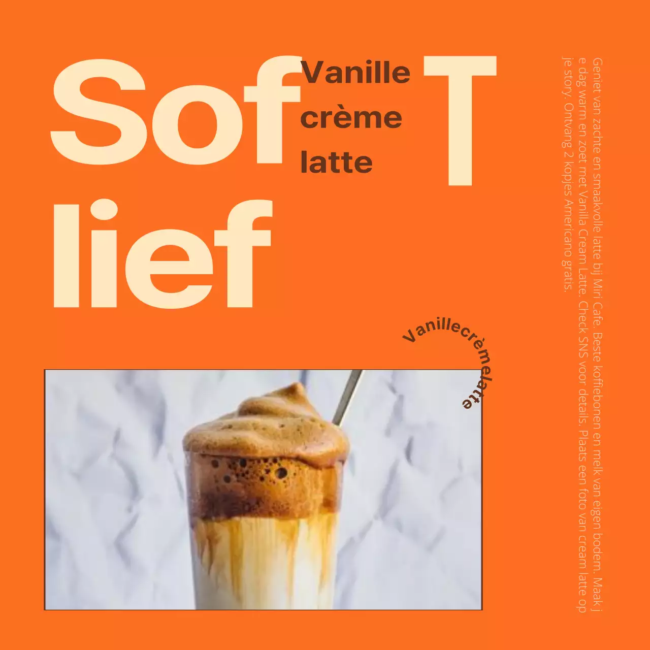 Oranje tekstmarkering fotolijst