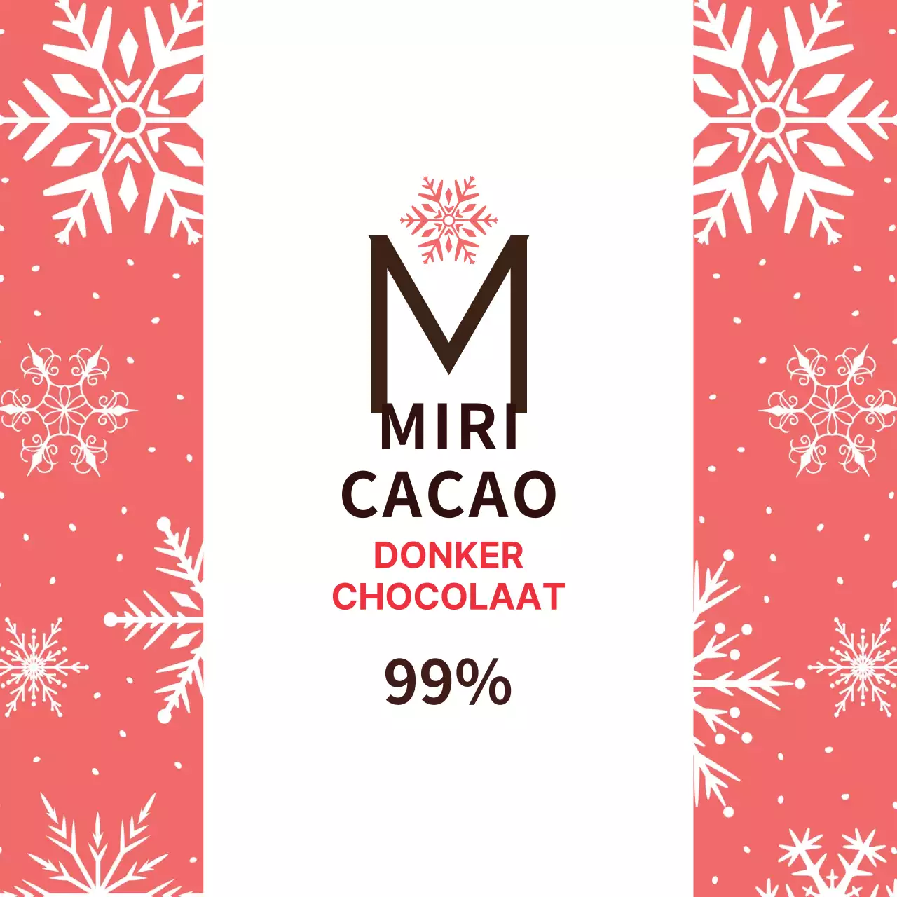 Rood verstuiverlabel met sneeuwvlokpatroon