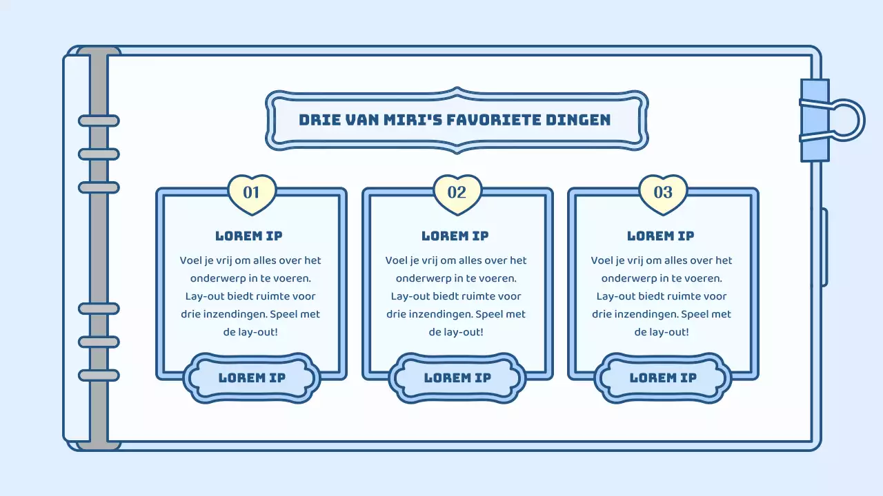 Schattige agenda concept presentatieset in lichtblauw en groen