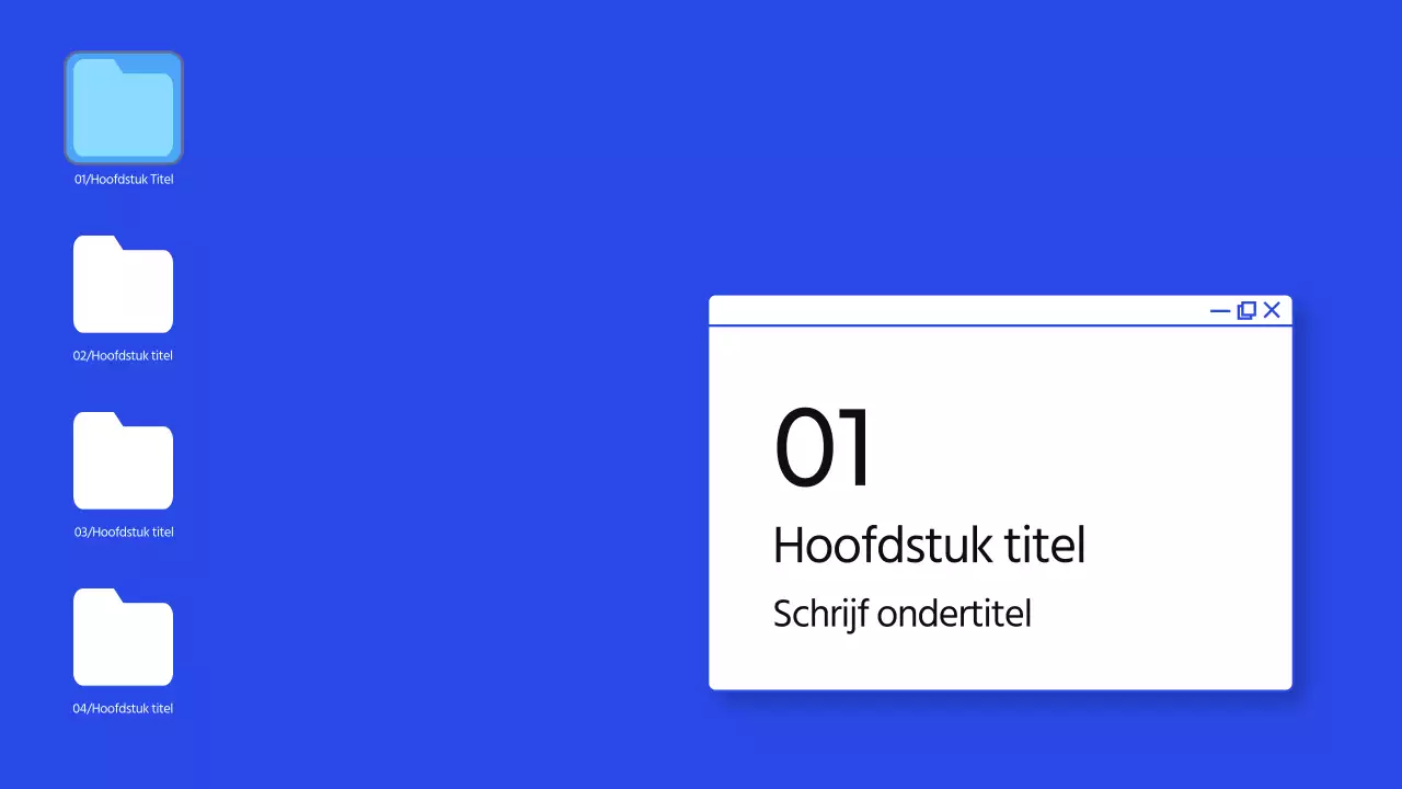 Blauw en eenvoudig vacatureportfolio