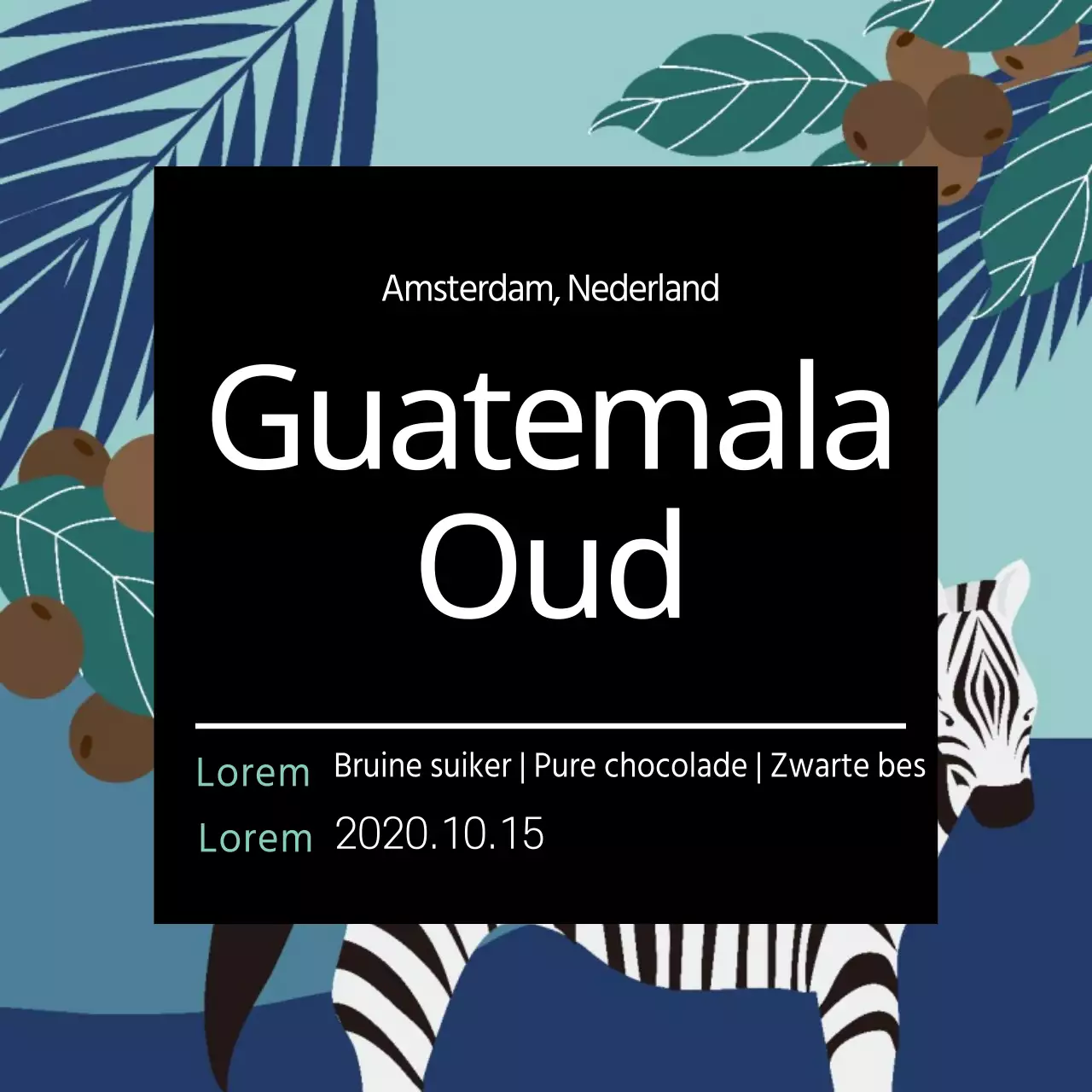 Koffieboon etiketten