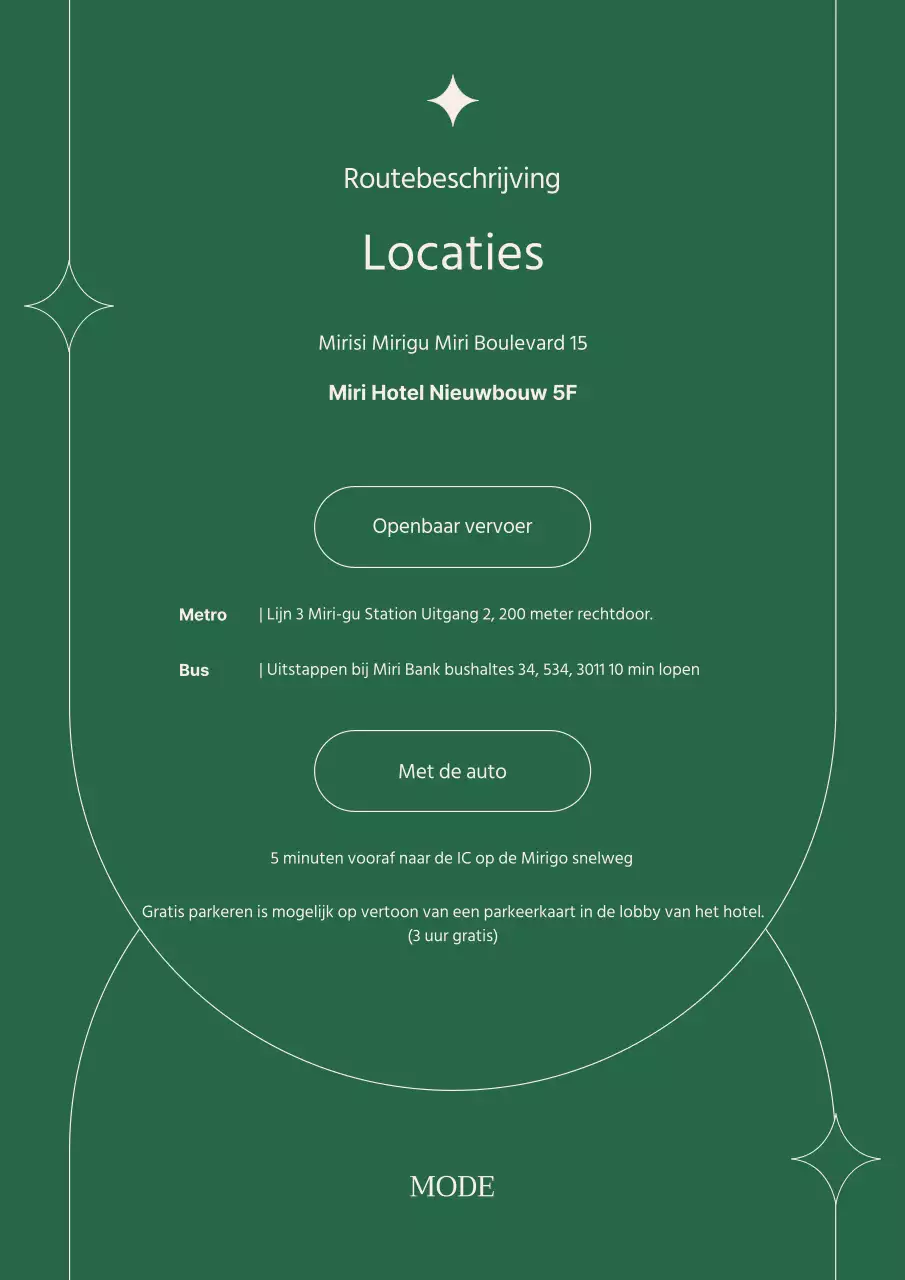 Een strak modeveld in groen en beige