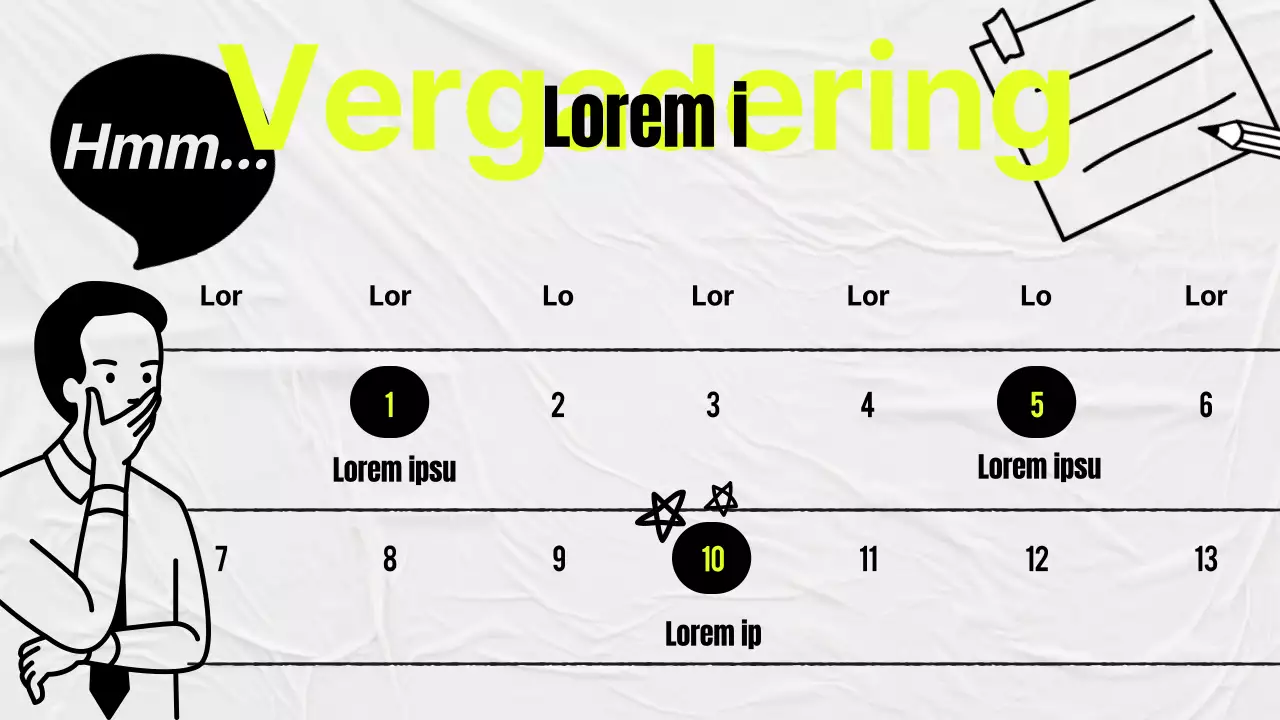 Eenvoudige studieminuten in geel en grijs