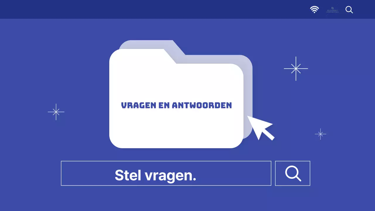 Eenvoudige blauw-witte presentatie voor functioneringsgesprekken