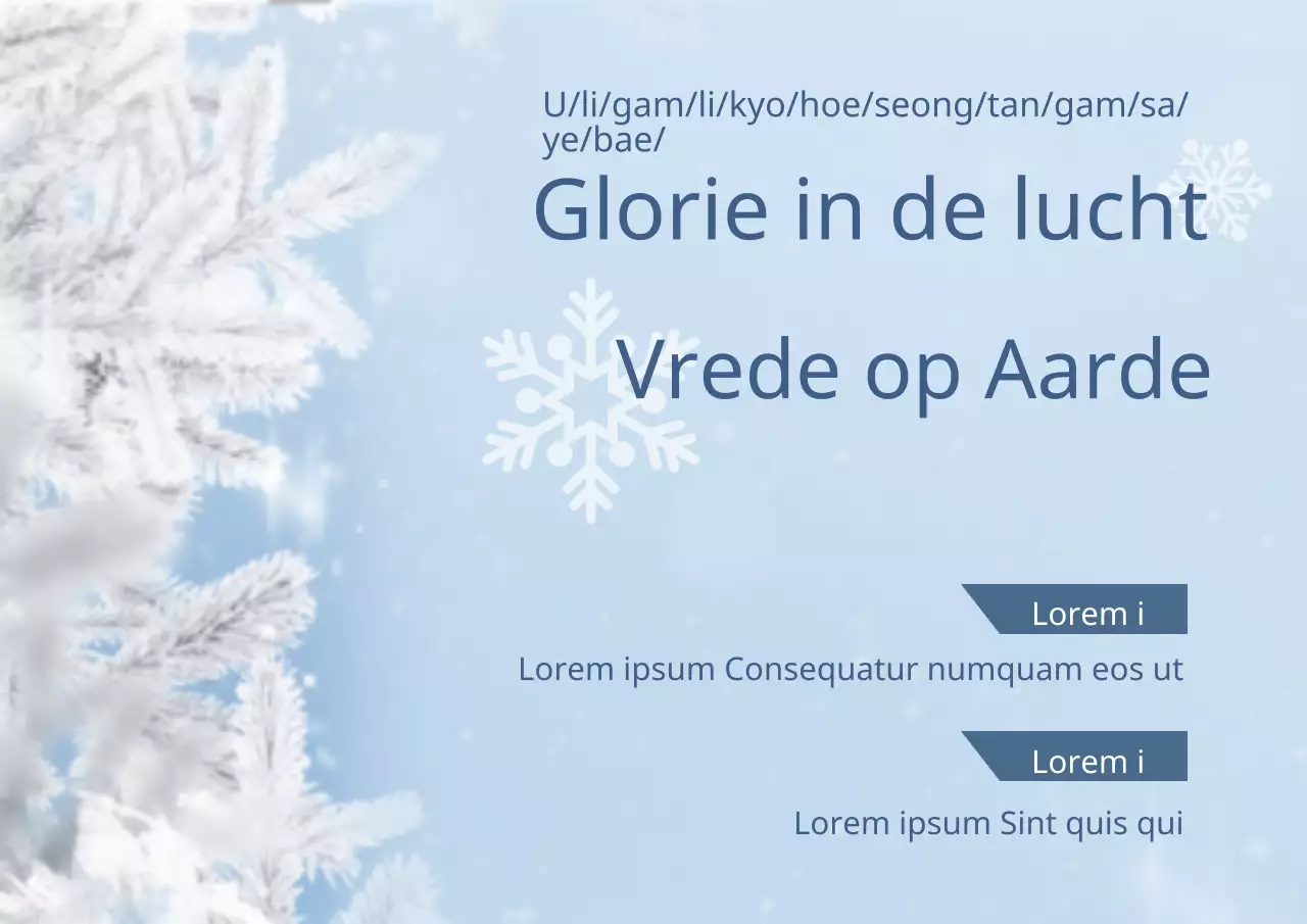 Vrolijk kerstfeest Yebe