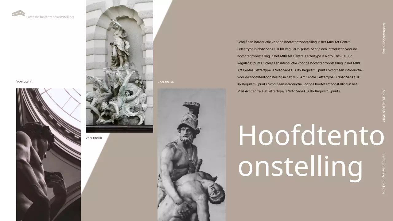 Een inleiding tot een luxueuze zwart-beige museumtentoonstelling