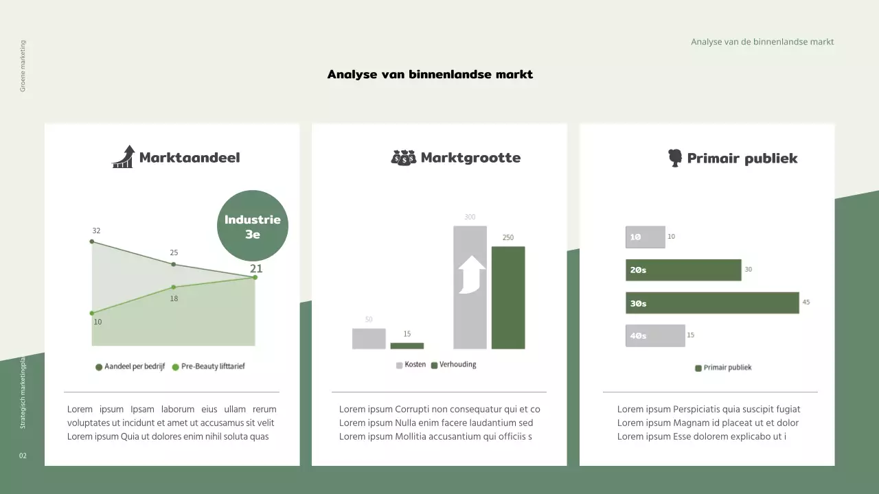 Milieuvriendelijke groene marketingcosmetica in gedempte groene en zwarte tinten