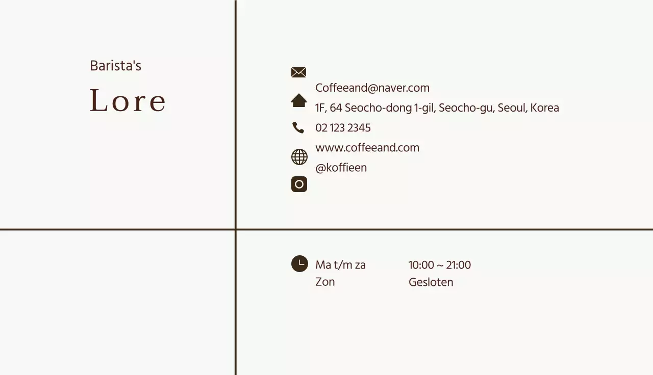 Bruine nette illustratie café barista