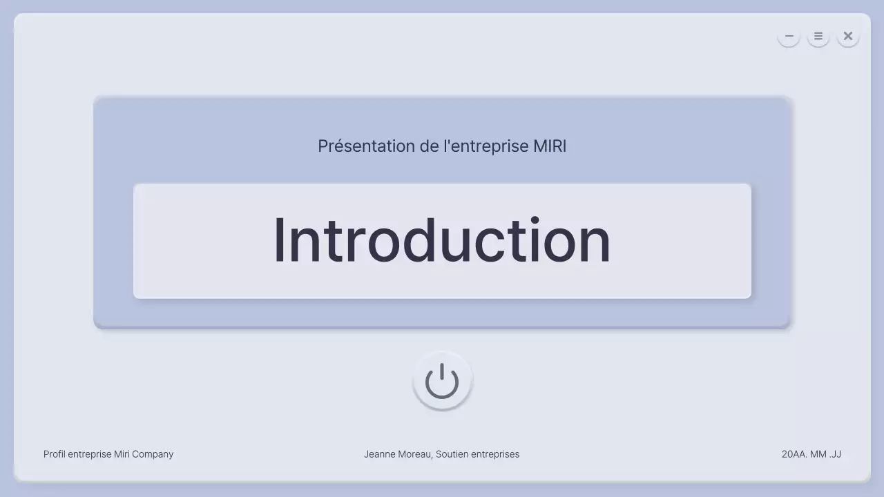 Un profil d'entreprise tridimensionnel bleu et gris