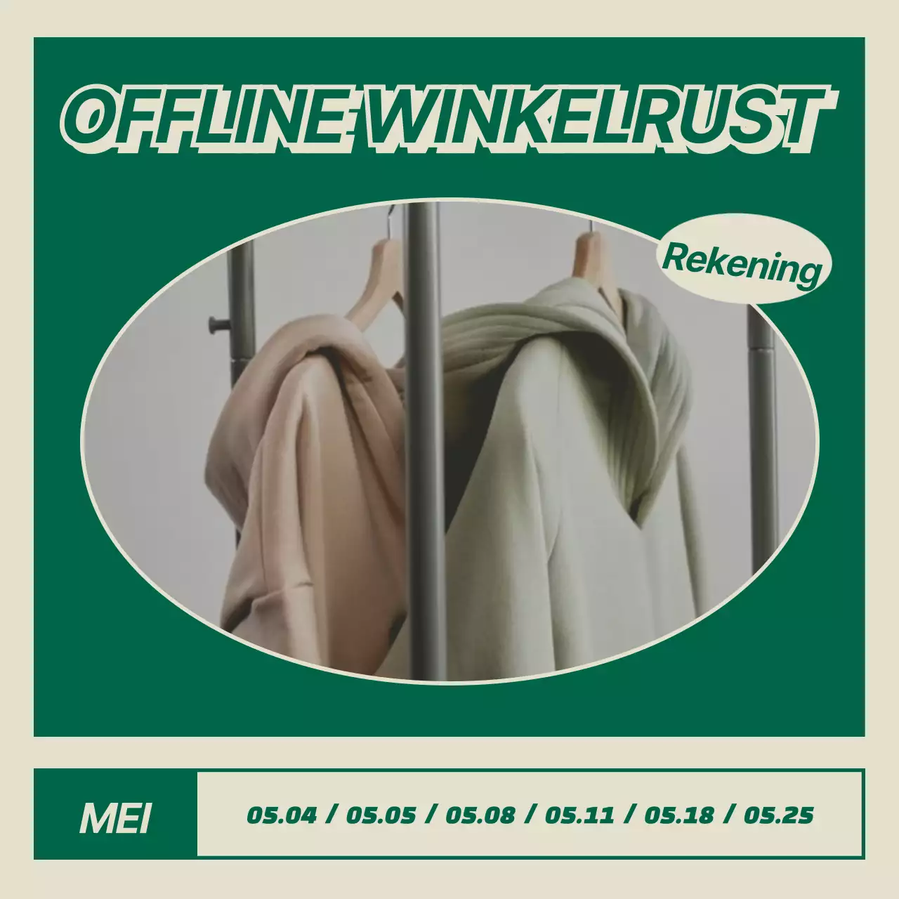 Een bundel met gedurfde groene en ivoorkleurige lay-outs