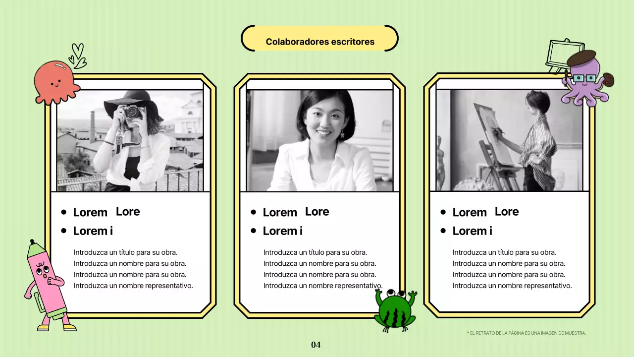 Propuesta de exposición infantil con ilustraciones coloristas, sencillas y simpáticas