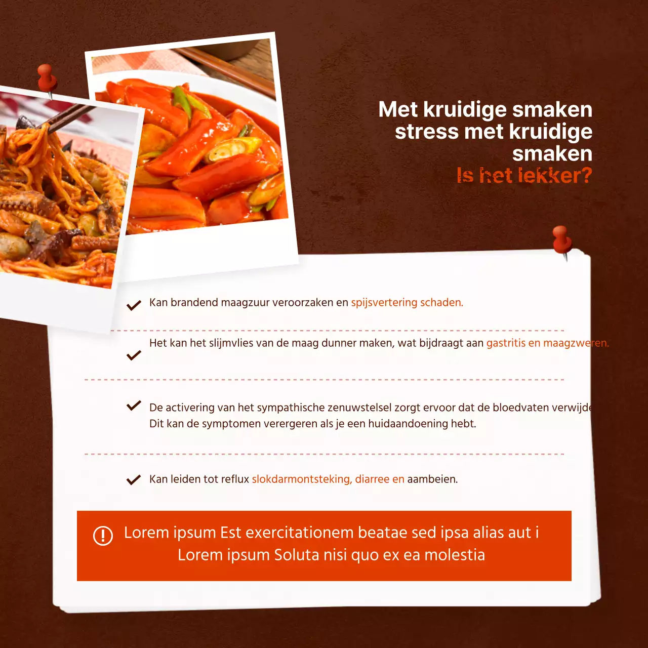 Pikante rode kaart nieuwsontwerp