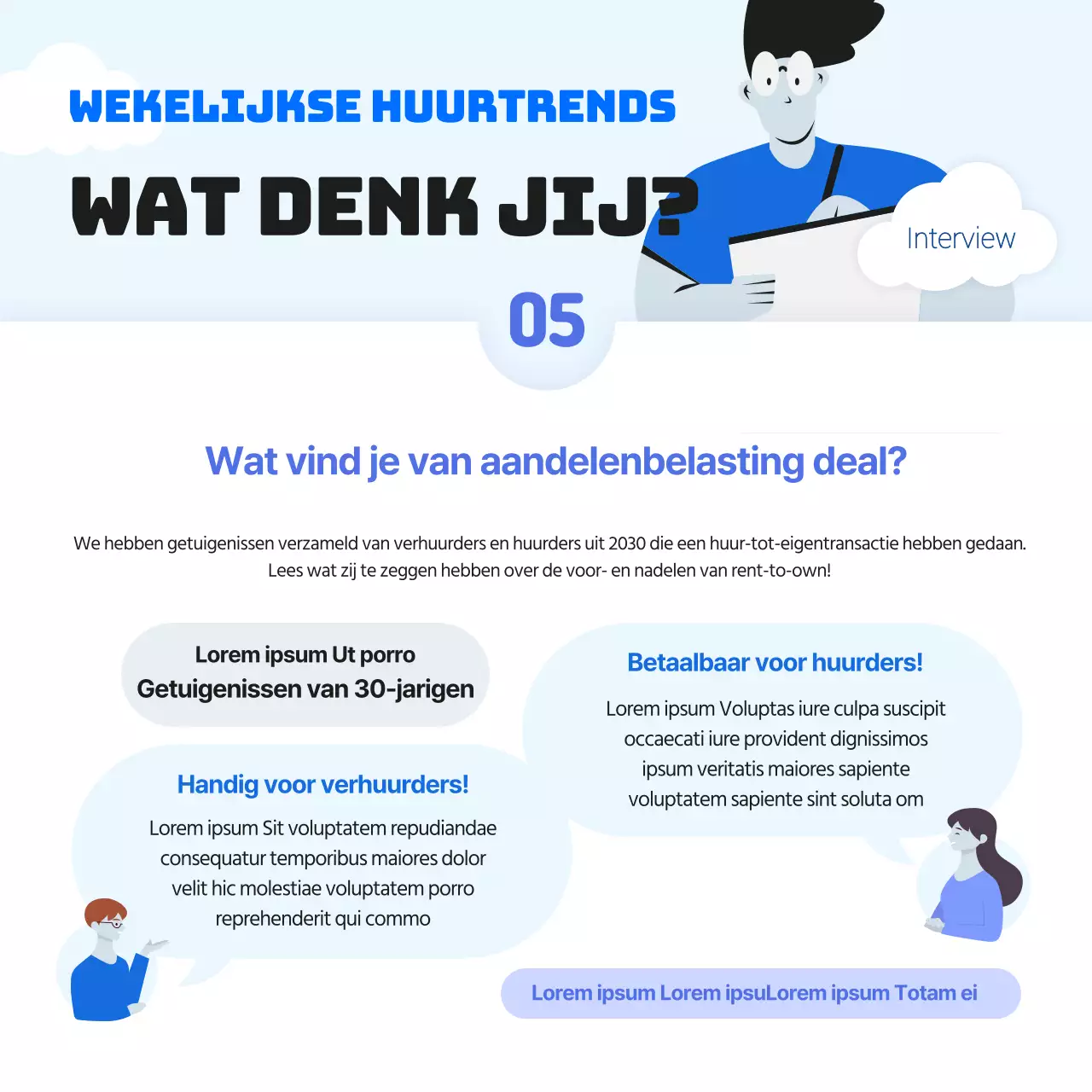 Informatie delen over blauw gekleurde jonge en energieke staatsbelastingverhuur