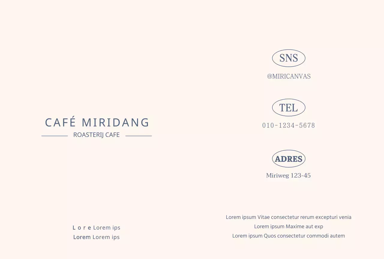 Promoot een café met een emotionele foto in wit en blauw.