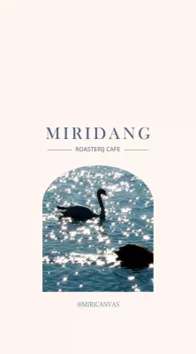 Emotionele fotolay-out in wit en blauw om een café te promoten