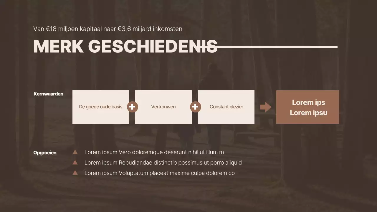 Bruin en eenvoudig voor het presenteren van casestudy's