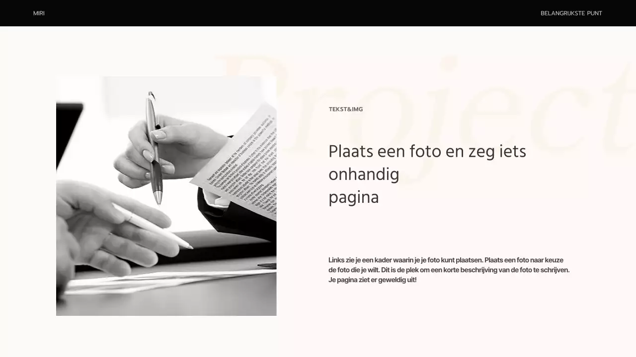 Een eenvoudig businessplan in oranje en beige