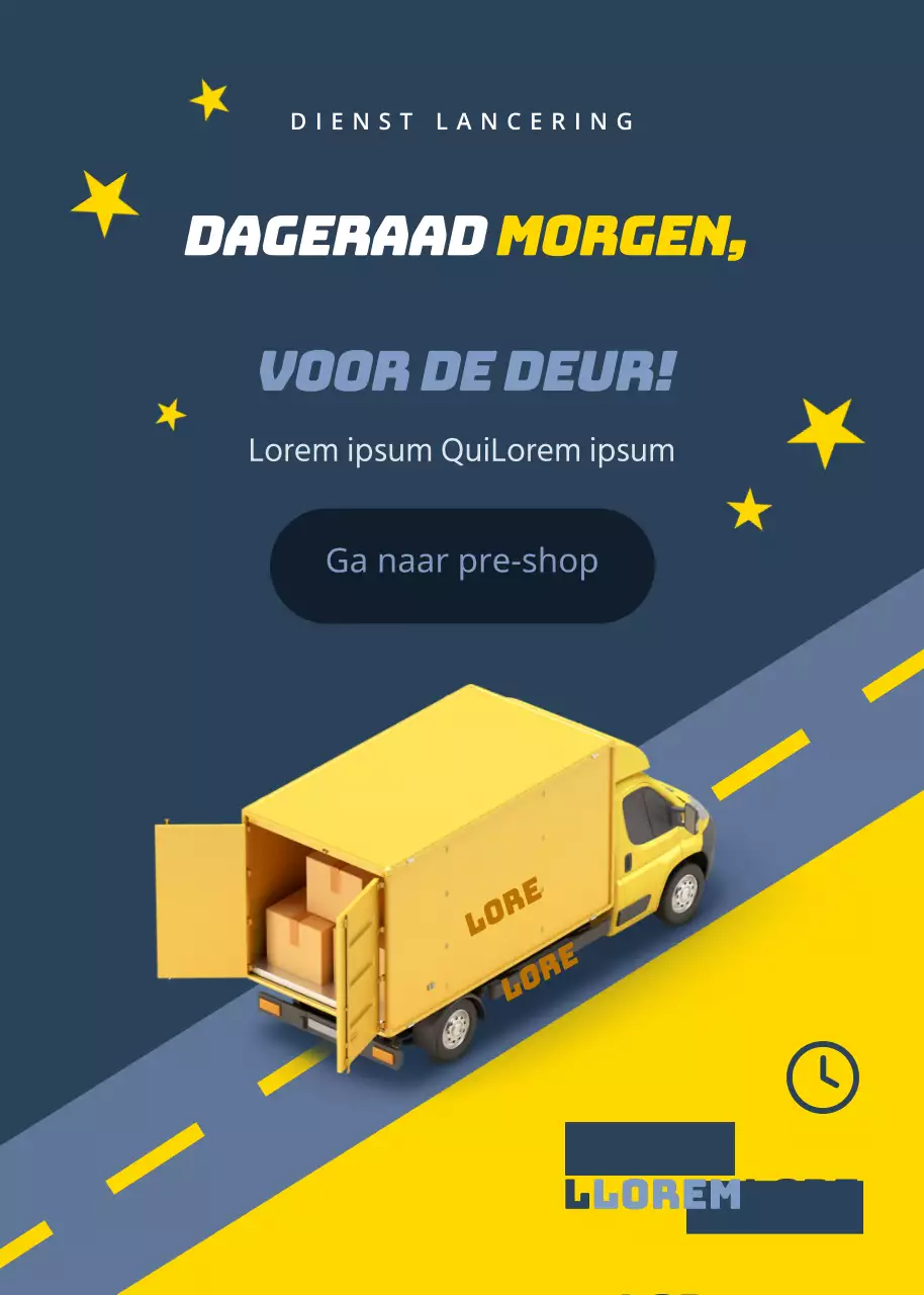 Vroege ochtend levering