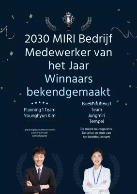 Winnaar zilveren en lichtblauwe 3D-illustratie bekendgemaakt