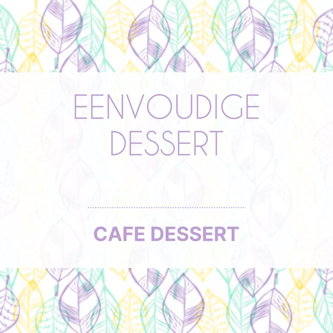 EENVOUDIG DESSERT