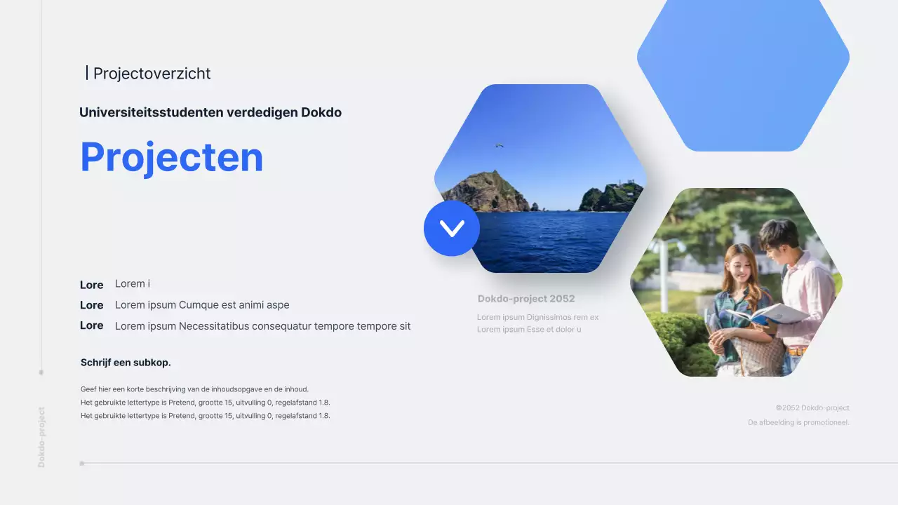Presentatie over het Blauwe en Grijze Verdedigingsproject voor Dokdo