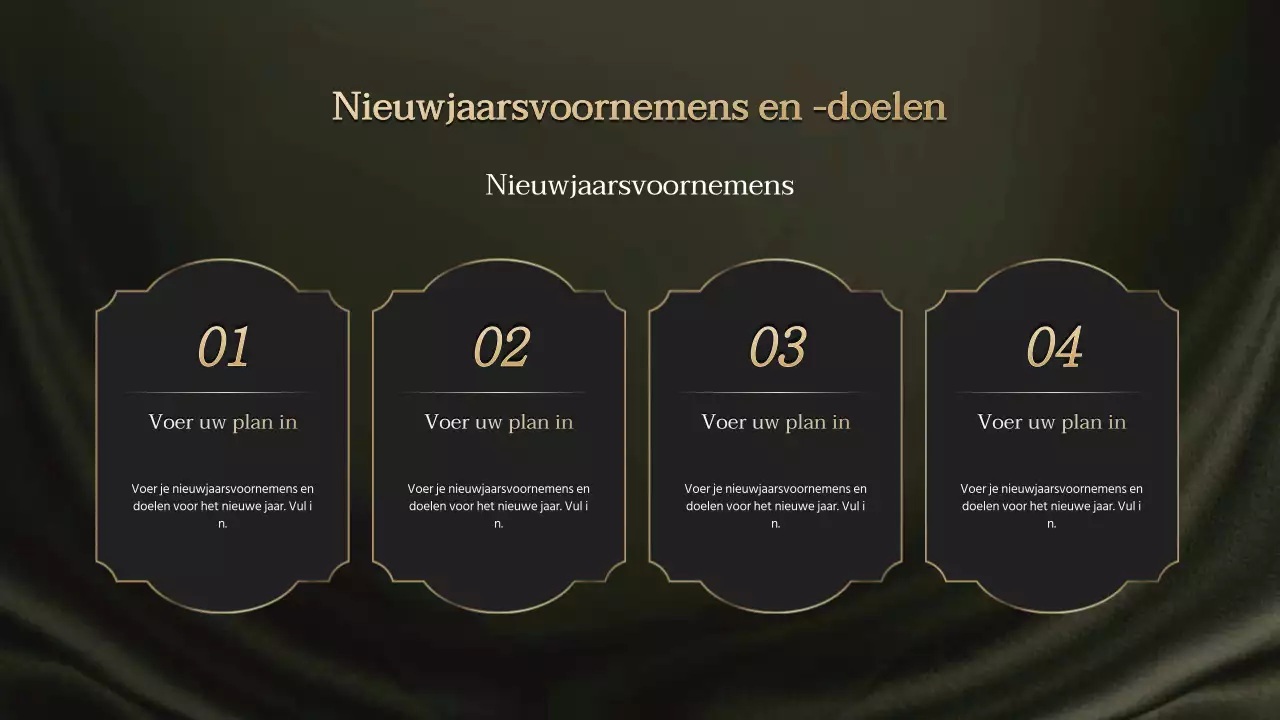 Een gouden en zwarte awards show concept soiree