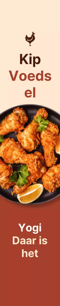 Kip promotie medium op bruine, ivoorkleurige achtergrond