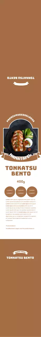 Bruin fotolijstje tonkatsu bento