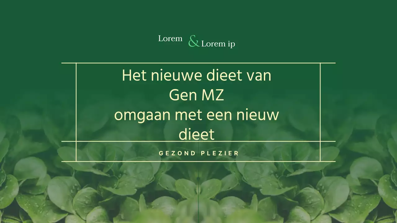 Groen en geel thema gezond eten & gezond genieten