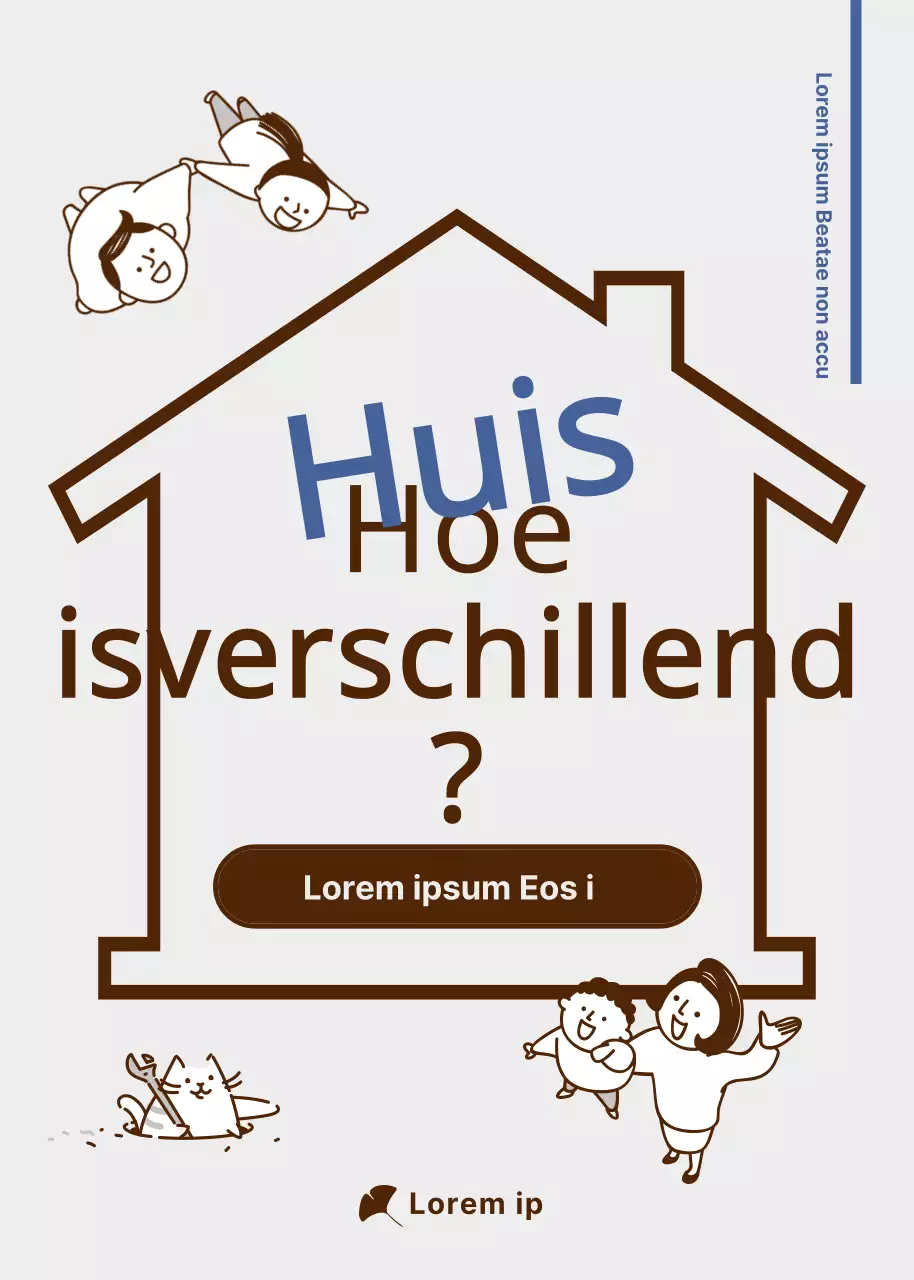 Brauntons leuke geïllustreerde vrijwilligerswerkconcept