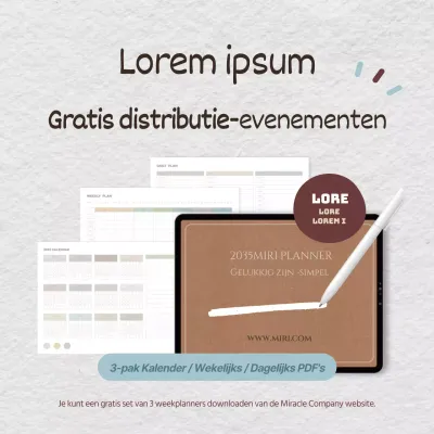 bruine en witte papieren achtergrond eenvoudige digitale planner evenement