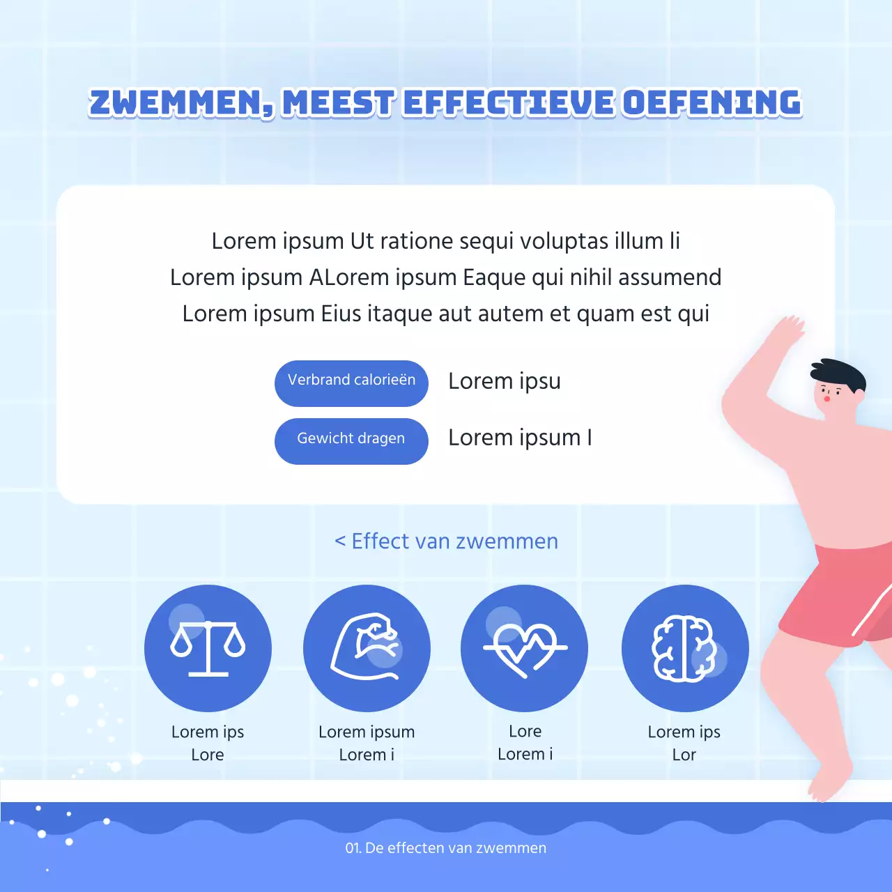 Blauw Roze Punt Illustratie A tot Z van ZwemkaartNieuws