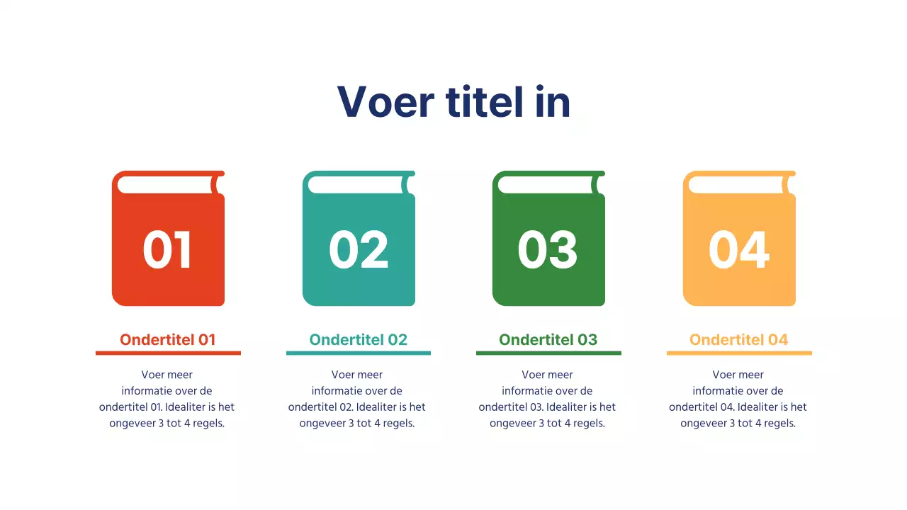 Een leuke infographic met regenboogkleurige projectmanagementvolgorde