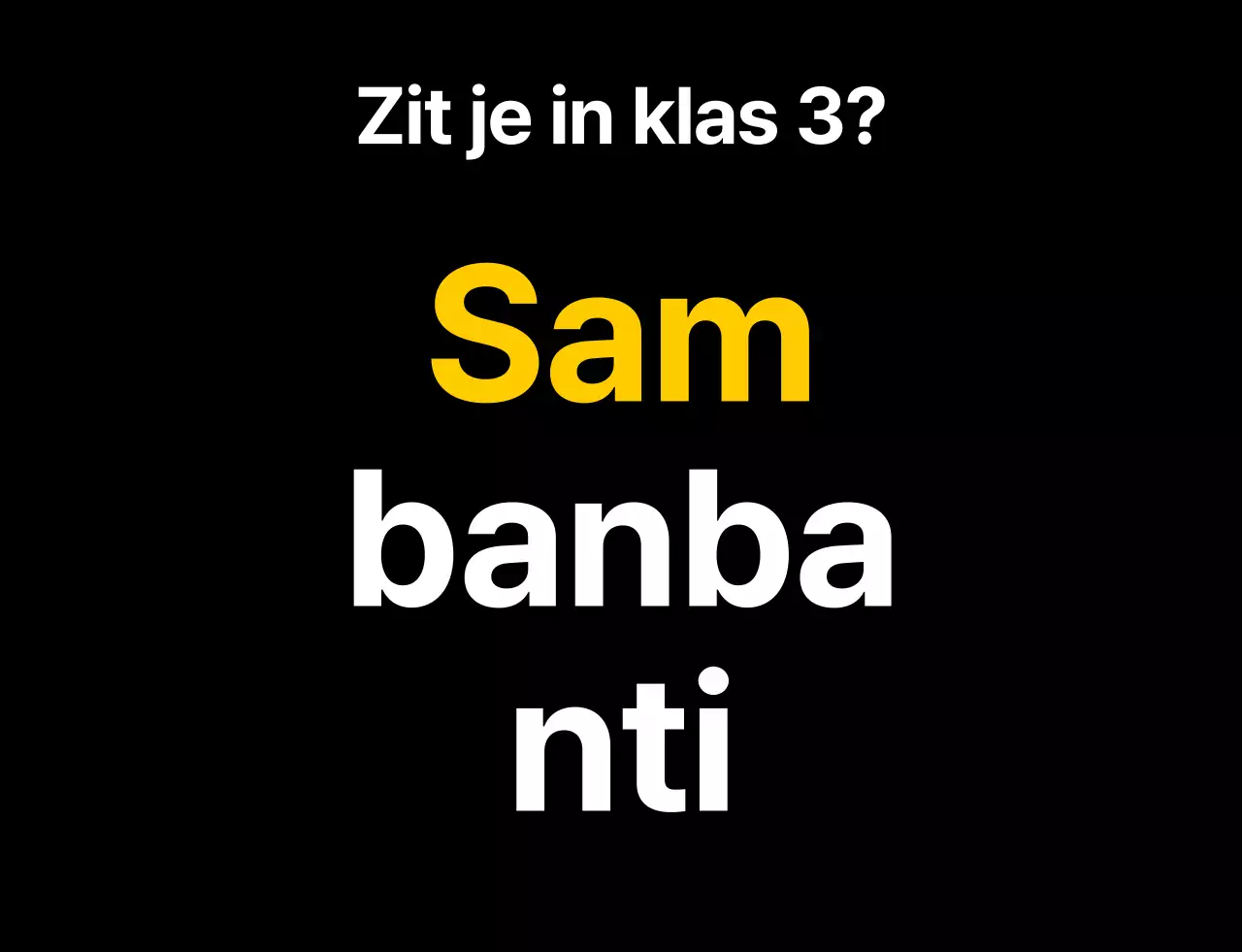 Geel rugnummer school t-shirt