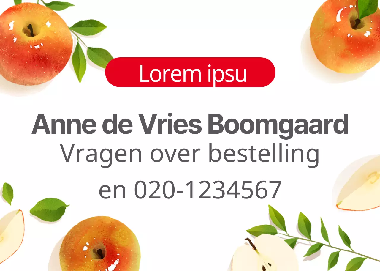 Witte boerderij illustratie boomgaard promotie
