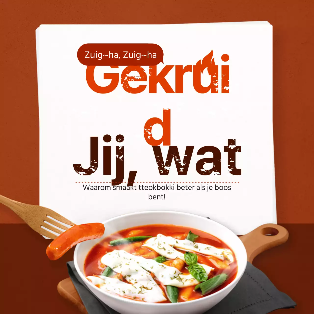 Pikante rode kaart nieuwsontwerp