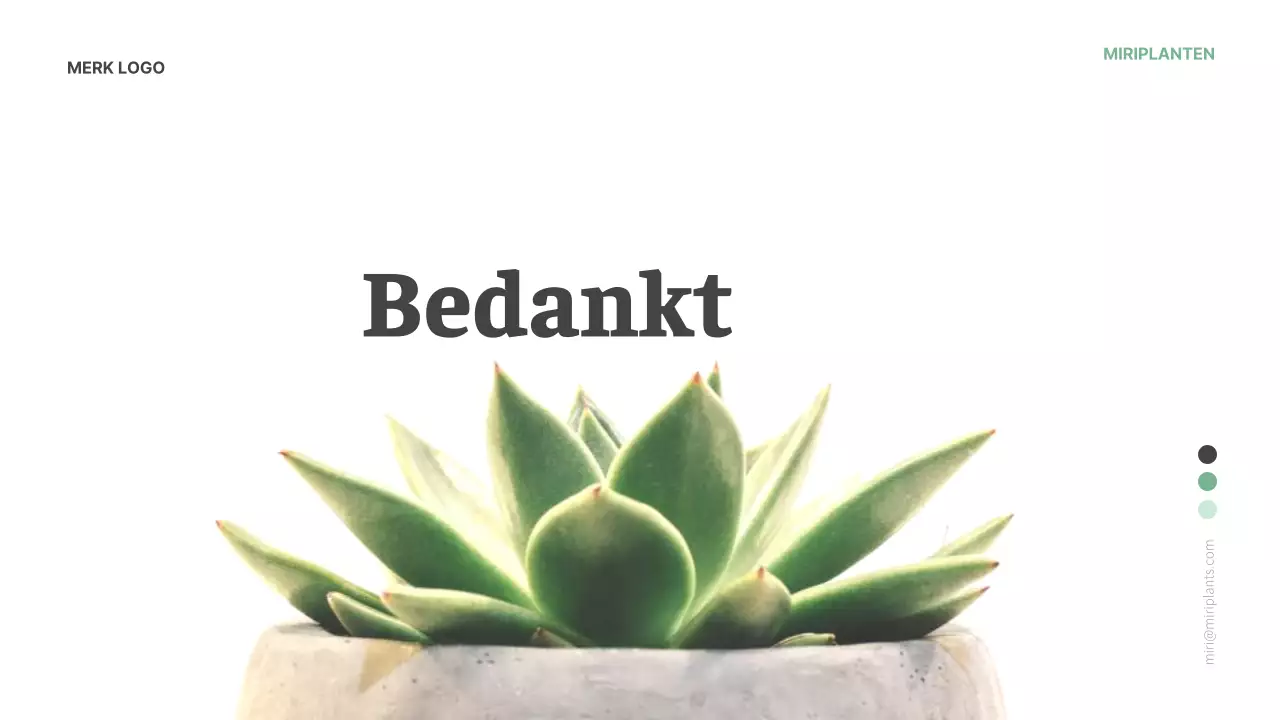 Groen en wit thema plantensjabloon