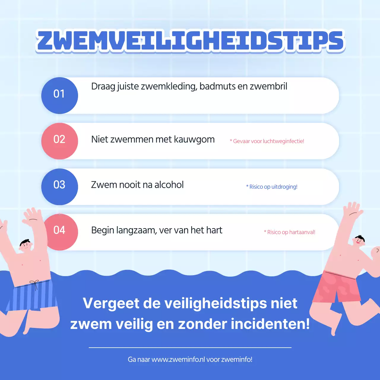 Blauw Roze Punt Illustratie A tot Z van ZwemkaartNieuws