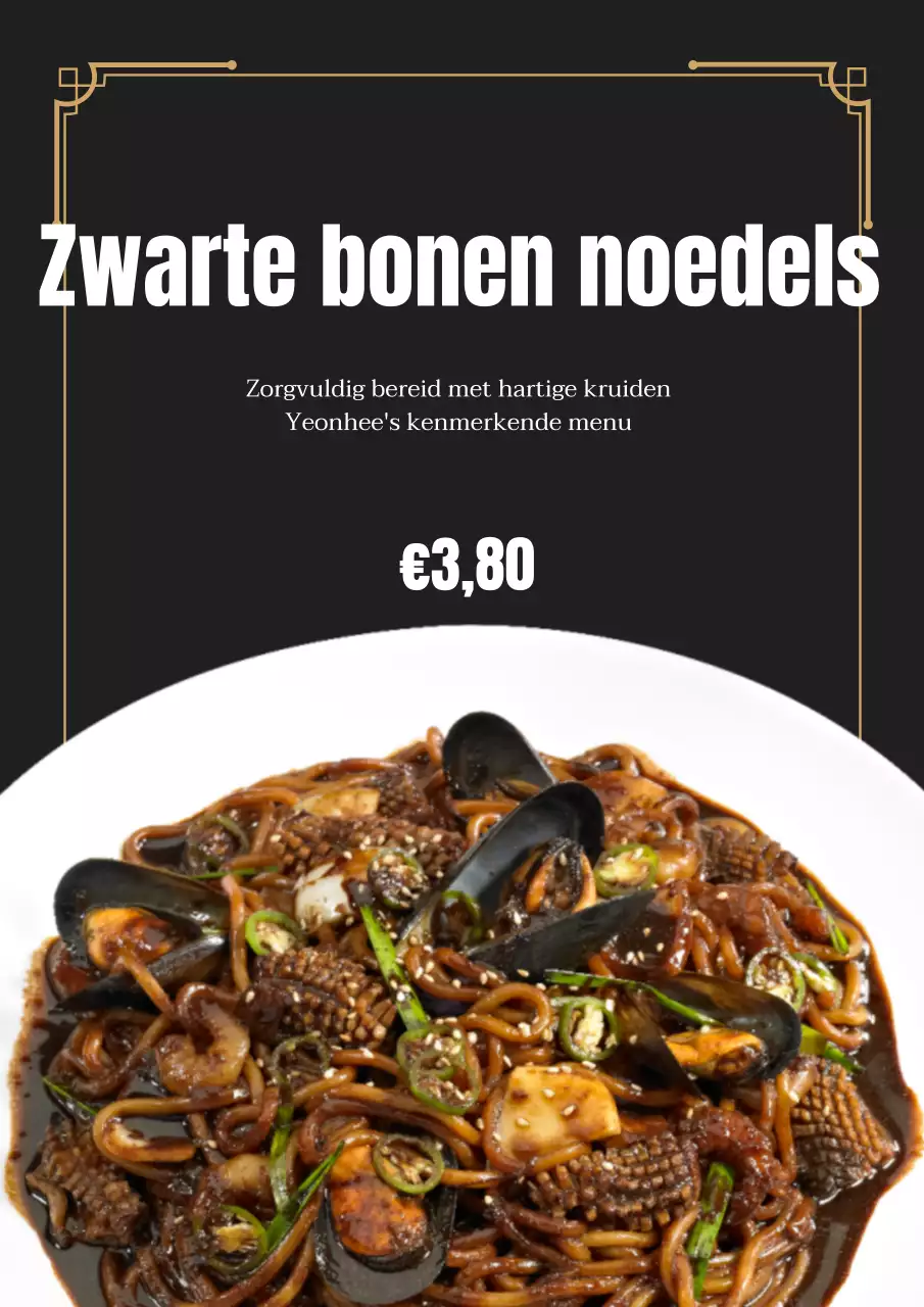 Chinees eten in het zwart promoten