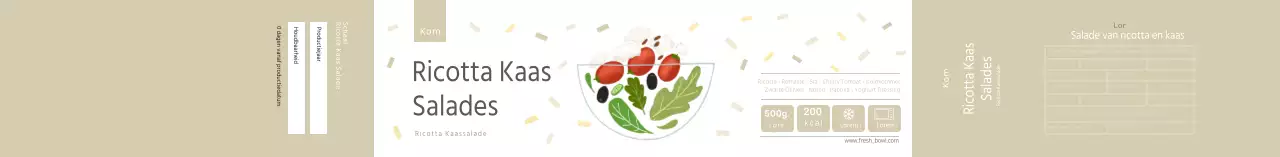 Pastelachtige Ricotta en Kaassalade