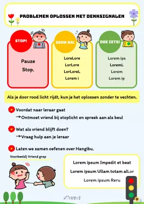 Activiteitenblad voor de basisschool Er zijn ook verkeerslichten in het hart